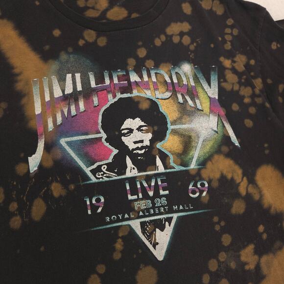 Jimi Hendrix Band Crew Neck Short Sleeve Graphic T Shirt Mens Size L Black - Picture 4 of 9